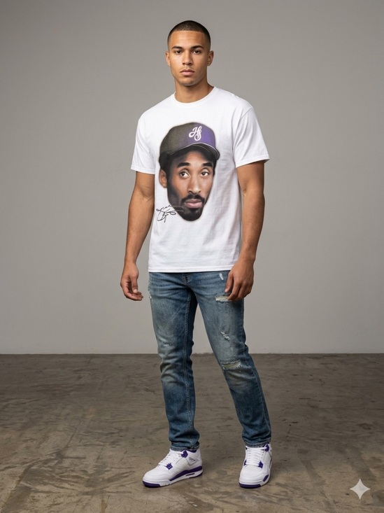 Hanes Other - Unisex Kobe Bryant Big Head Graphic Tee in White Size L